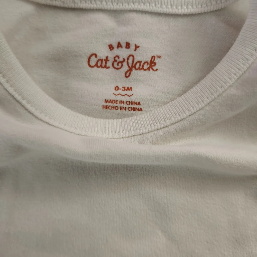Cat & Jack Cream Long Sleeve Ruffle Top